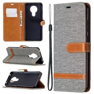 For Nokia 5.3 Denim Texture Horizontal Flip Leather Case with Holder & Card Slots & Wallet & Lanyard(Grey) (OEM)