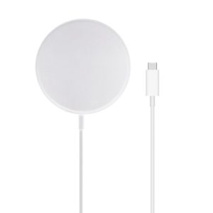 WHQ-200 Plastic 15W Magnetic Wireless Fast Charge Smart Identification Charger(White) (OEM)