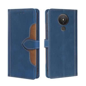 For Nokia 1.4 Skin Feel Straw Hat Magnetic Buckle Leather Phone Case(Blue) (OEM)
