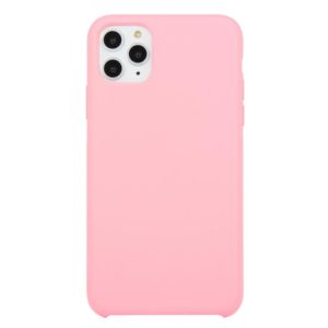 For iPhone 11 Pro Max Solid Color Solid Silicone Shockproof Case(Rose Pink) (OEM)