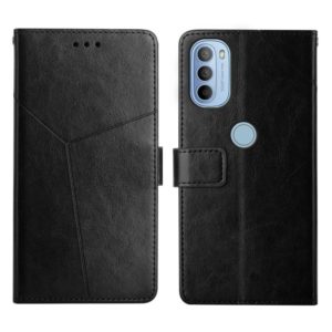 For Motorola Moto G31 / G41 Y Stitching Horizontal Flip Leather Phone Case(Black) (OEM)