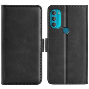 For Motorola Moto G71 5G Dual-side Magnetic Buckle Leather Phone Case(Black) (OEM)