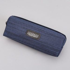 6 PCS Oxford Cloth Pencil Case Student Portable Horizontal Pattern Pencil Bag(Dark Blue) (OEM)