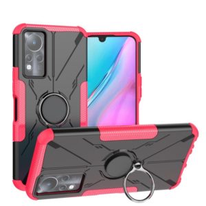 For Infinix Note 11 Armor Bear Shockproof PC + TPU Phone Case(Rose Red) (OEM)