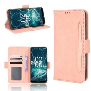 For Nokia C200 Skin Feel Calf Texture Card Slots Leather Phone Case(Pink) (OEM)