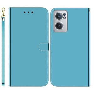 For OnePlus Nord CE 2 5G Imitated Mirror Surface Horizontal Flip Leather Phone Case(Blue) (OEM)