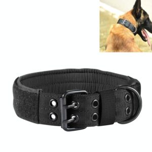 Multifunctional Adjustable Dog Leash Pet Outdoor Training Wear-Resistant Pull-Resistant Collar, Size:L(Black) (OEM)