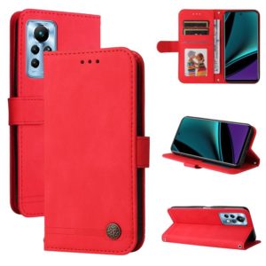 For Infinix Note 11 Pro / 11S / X697 Skin Feel Life Tree Metal Button Leather Phone Case(Red) (OEM)