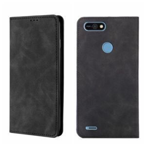 For Tecno Pop 2/Pop 2F/Pop 2 Pro/Pop 2 Power/Itel P13 Skin Feel Magnetic Horizontal Flip Leather Phone Case(Black) (OEM)