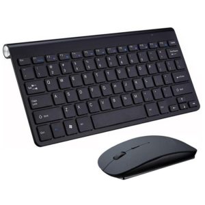 USB External Notebook Desktop Computer Universal Mini Wireless Keyboard Mouse, Style:Keyboard and Mouse Set(Black) (OEM)