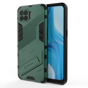 For OPPO F17 Pro Punk Armor 2 in 1 PC + TPU Shockproof Case with Invisible Holder(Green) (OEM)