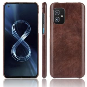 For Asus Zenfone 8 / ZS590KS Shockproof Litchi Texture PC + PU Case(Brown) (OEM)