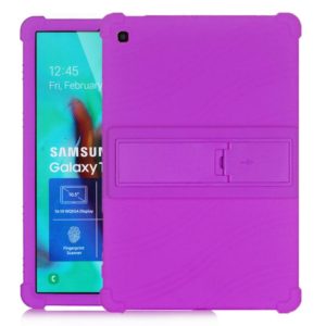 For Galaxy Tab S5e T720 Tablet PC Silicone Protective Case with Invisible Bracket(Purple) (OEM)