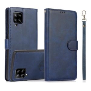 For Samsung Galaxy A42 5G Calf Texture 2 in 1 Detachable Magnetic Back Cover Horizontal Flip Leather Case with Holder & Card Slots & Wallet & Photo Frame(Blue) (OEM)