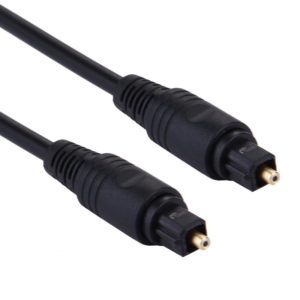 4.0mm OD Male to Male Plug Optical Fiber Digital Audio Cable for DVD HDTV, Length: 2m(Black) (OEM)