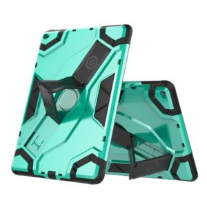 For iPad Air 2 / iPad 6 Escort Series TPU + PC Shockproof Protective Case with Holder(Mint Green) (OEM)