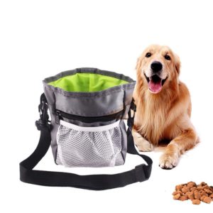 Pet Training Bag Snack Bag Outdoor Waist Bag Portable Two-In-One Foldable Multifunctional Bag(Gray) (OEM)