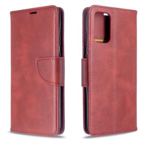 For Galaxy S20 Ultra Retro Lambskin Texture Pure Color Horizontal Flip PU Leather Case with Holder & Card Slots & Wallet & Lanyard(Red) (OEM)