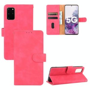 For Samsung Galaxy S20 Plus Solid Color Skin Feel Magnetic Buckle Horizontal Flip Calf Texture PU Leather Case with Holder & Card Slots & Wallet(Rose Red) (OEM)