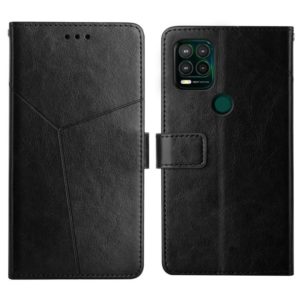 For Motorola Moto G Stylus 5G Y Stitching Horizontal Flip Leather Phone Case with Holder & Card Slots & Wallet & Photo Frame(Black) (OEM)