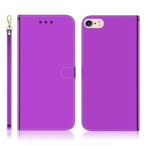 For iPhone 6 / 6s Imitated Mirror Surface Horizontal Flip Leather Case with Holder & Card Slots & Wallet & Lanyard(Purple) (OEM)