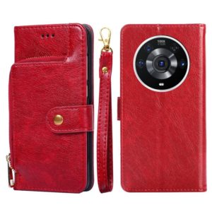 For Honor Magic3 Pro Zipper Bag PU + TPU Horizontal Flip Leather Phone Case(Red) (OEM)