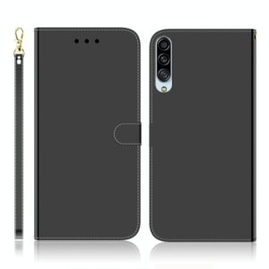For Galaxy A90 5G Imitated Mirror Surface Horizontal Flip Leather Case with Holder & Card Slots & Wallet & Lanyard(Black) (OEM)