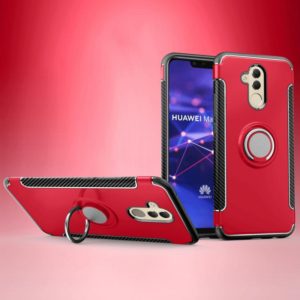 Magnetic 360 Degree Rotation Ring Holder Armor Protective Case for Huawei Mate 20 Lite (Red) (OEM)