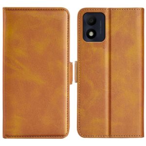 For Alcatel 1B 2022 Dual-side Magnetic Buckle Horizontal Flip Leather Phone Case(Yellow) (OEM)
