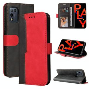 For Infinix Hot 10 Play Business Stitching-Color Horizontal Flip PU Leather Case with Holder & Card Slots & Photo Frame(Red) (OEM)