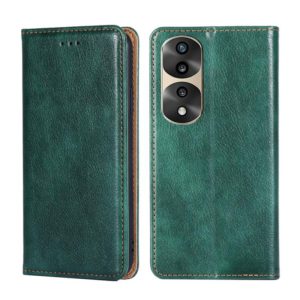 For Honor 70 Pro / 70 Pro Plus Gloss Oil Solid Color Magnetic Leather Phone Case(Green) (OEM)