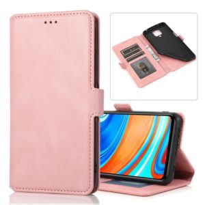 For Xiaomi Redmi Note 9 Pro Retro Magnetic Closing Clasp Horizontal Flip Leather Case with Holder & Card Slots & Photo Frame & Wallet(Rose Gold) (OEM)