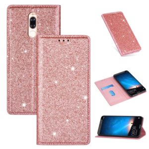 For Huawei Mate 10 Lite Ultrathin Glitter Magnetic Horizontal Flip Leather Case with Holder & Card Slots(Rose Gold) (OEM)
