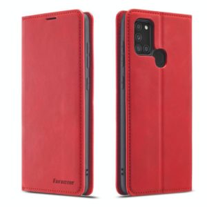 For Samsung Galaxy A21s Forwenw Dream Series Oil Edge Strong Magnetism Horizontal Flip Leather Case with Holder & Card Slots & Wallet & Photo Frame(Red) (Forwenw) (OEM)