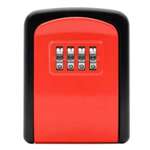G9 4-digit Password Aluminum Alloy Key Storage Box(Red) (OEM)
