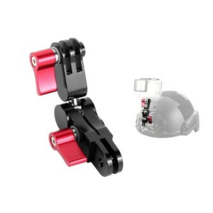 Aluminium Alloy 360 Degree Rotating Mount Adapter Adjustable Arm Connector for GoPro Hero11 Black / HERO10 Black /9 Black /8 Black /7 /6 /5 /5 Session /4 Session /4 /3+ /3 /2 /1, DJI Osmo Action and Other Action Cameras(Red) (OEM)