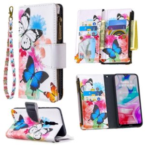For Xiaomi Redmi 8 Colored Drawing Pattern Zipper Horizontal Flip Leather Case with Holder & Card Slots & Wallet(Two Butterflies) (OEM)
