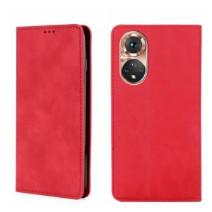 For Honor 50 Skin Feel Magnetic Horizontal Flip Leather Phone Case(Red) (OEM)