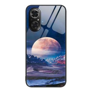 For Honor 50 SE Colorful Painted Glass Phone Case(Moon Hill) (OEM)