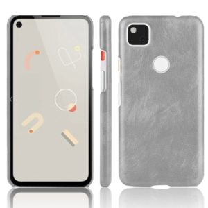 For Google Pixel 4a Shockproof Litchi Texture PC + PU Case(Gray) (OEM)