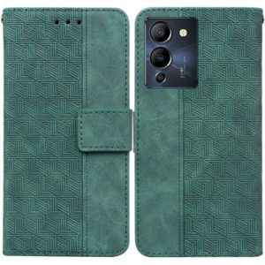 For Infinix Note 12 G96/X670 Geometric Embossed Leather Phone Case(Green) (OEM)