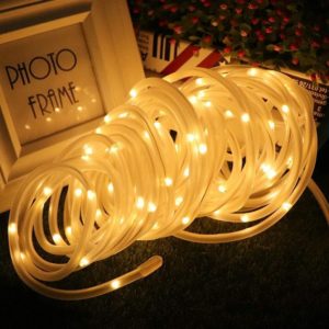 Holiday Party Decoration Tube String Lights LED Garden Decoration Casing Light with Remote Control, Spec: 7m 50 LEDs USB Powered(Warm Light) (OEM)