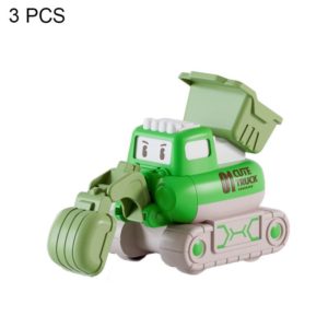 3 PCS 7799 Pressing Inertia Forward Cartoon Children Toy Car(Green) (OEM)
