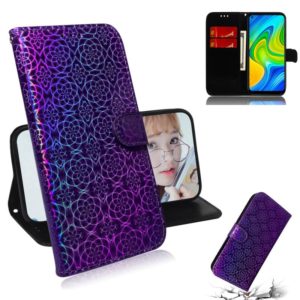 For Xiaomi Redmi Note 9 / 10X 4G Solid Color Colorful Magnetic Buckle Horizontal Flip PU Leather Case with Holder & Card Slots & Wallet & Lanyard(Purple) (OEM)