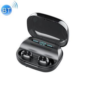 263 TWS CVC8.0 Noise Cancelling Bluetooth Earphone with Charging Box, Support Touch & Three-screen LED Battery Display & Phone Holder & Power Bank & HD Call & Voice Assistant(Black) (OEM)