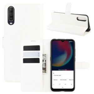 For Wiko view 4/ 4 lite Litchi Texture Horizontal Flip Protective Case with Holder & Card Slots & Wallet(White) (OEM)