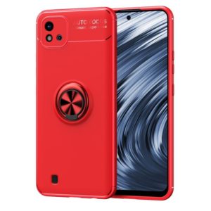 For OPPO Realme C20 Metal Ring Holder 360 Degree Rotating TPU Case(Red+Red) (OEM)