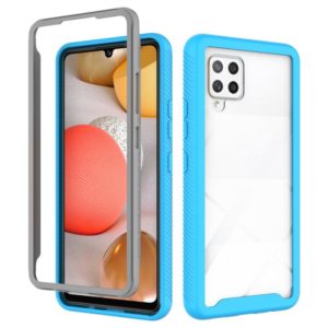 For Samsung Galaxy A42 5G Starry Sky Solid Color Series Shockproof PC + TPU Protective Case(Light Blue) (OEM)