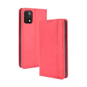 For Umidigi A11 Magnetic Buckle Retro Crazy Horse Texture Horizontal Flip Leather Case with Holder & Card Slots & Photo Frame(Red) (OEM)