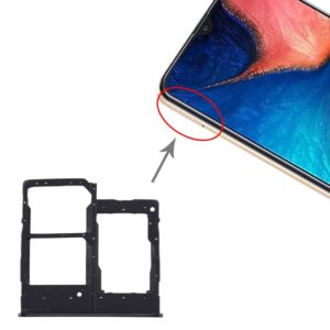 For Samsung Galaxy A20e SIM Card Tray + SIM Card Tray + Micro SD Card Tray (Black) (OEM)
